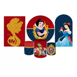 Kit Completo Branca De Neve Azul e Vermelho - Loja | Bibi Painéis