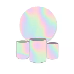 Kit Painel + Capas Cilindro Tema Arco Iris Good Vi... - Loja | Bibi Painéis