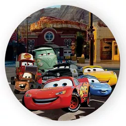 Painel Redondo Decorativo Carros Mcqueen - Loja | Bibi Painéis