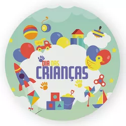 Painel Redondo Decorativo Dia das Crianças - Loja | Bibi Painéis