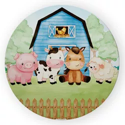 Capa Painel Redondo Decorativo Fazendinha - Loja | Bibi Painéis