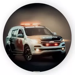 Capa Painel Redondo Polícia Desenho - Loja | Bibi Painéis