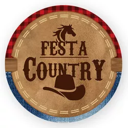 Painel Redondo Decorativo Cowboy - Loja | Bibi Painéis