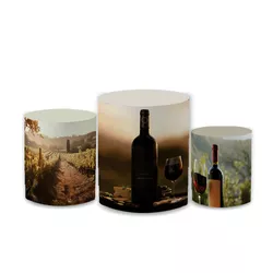 Capas Trio Cilindro Decorativo Vinho - Loja | Bibi Painéis