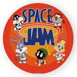 Painel Redondo Decorativo Space Jam - Loja | Bibi Painéis