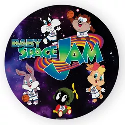 Painel Redondo Decorativo Space Jam - Loja | Bibi Painéis