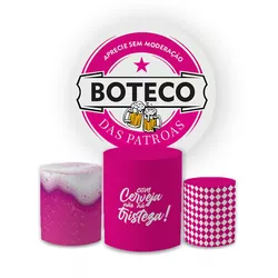 Kit Capa Painel Redondo + Trio Cilindros Decoração... - Loja | Bibi Painéis