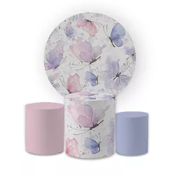 Kit Capa Painel Redondo + Trio Cilindros Decoração... - Loja | Bibi Painéis