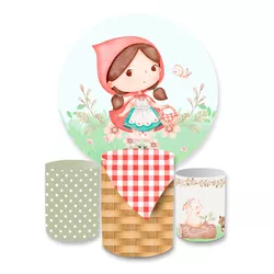 Kit Capa Painel + Trio Cilindros Chapeuzinho Verme... - Loja | Bibi Painéis