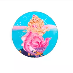 Capa Painel Redondo Barbie Azul - Loja | Bibi Painéis