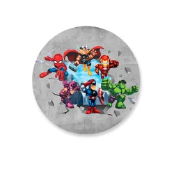 Capa Painel Redondo Avengers Turma 01 - Loja | Bibi Painéis