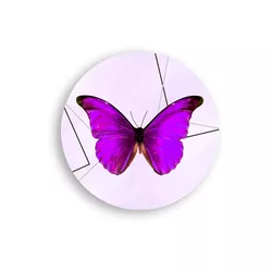 Capa Painel Redondo Borboleta Roxa - Loja | Bibi Painéis