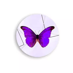 Capa Painel Redondo Borboleta Roxa 02 - Loja | Bibi Painéis