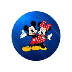 Capa Painel Redondo Mickey e Minnie Azul - Loja | Bibi Painéis