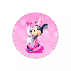 Capa Painel Redondo Minnie Rosa - Loja | Bibi Painéis