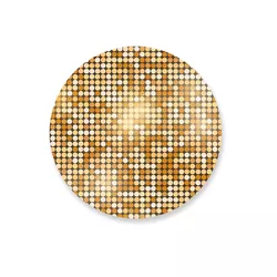 Capa Painel Redondo Shime Wall Dourado Redondo - Loja | Bibi Painéis