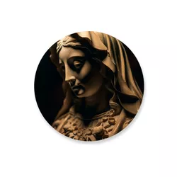 Capa Painel Redondo Virgem Maria Escuro - Loja | Bibi Painéis