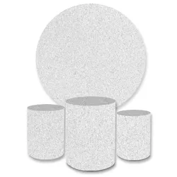 Kit Capa Painel + Trio Cilindros Glitter Branco - Loja | Bibi Painéis