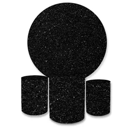 Kit Capa Painel + Trio Cilindros Glitter Preto - Loja | Bibi Painéis