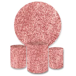 Kit Capa Painel + Trio Cilindros Glitter Rose - Loja | Bibi Painéis