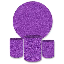 Kit Capa Painel + Trio Cilindros Glitter Roxo - Loja | Bibi Painéis
