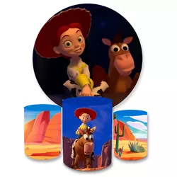 Kit Capa Painel + Trio Cilindros Jessie Toy Story - Loja | Bibi Painéis