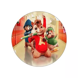 Capa Painel Redondo Alvin e Os Esquilos - Loja | Bibi Painéis