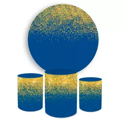 Kit Capa Painel + Trio Cilindros Glitter Azul e Do... - Loja | Bibi Painéis
