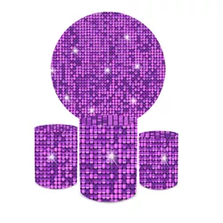 Kit Capa Painel + Trio Cilindros Glitter Quadrado - Loja | Bibi Painéis