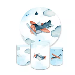 Kit Capa Painel + Trio Cilindros Avião Baby - Loja | Bibi Painéis