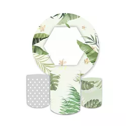 Kit Capa Painel + Trio Cilindros Branco e Verde - Loja | Bibi Painéis