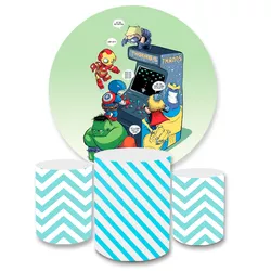 Kit Capa Painel + Trio Cilindros Avangers Baby 02 - Loja | Bibi Painéis