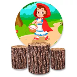 Kit Capa Painel + Trio Cilindros Chapéuzinho 03 - Loja | Bibi Painéis