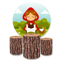 Kit Capa Painel + Trio Cilindros Chapéuzinho 05 - Loja | Bibi Painéis