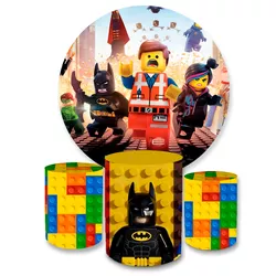 Kit Capa Painel + Trio Cilindros Lego Batman - Loja | Bibi Painéis