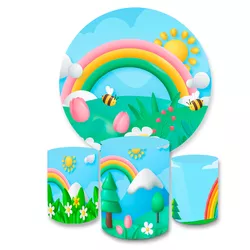 Kit Capa Painel + Trio Cilindro Jardim 03 - Loja | Bibi Painéis