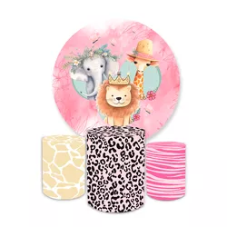 Kit Capa Painel + Trio Cilindro Safari Aquarela Ro... - Loja | Bibi Painéis
