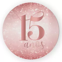 Capa Painel Redondo Decorativo Tema 15 Anos Decora... - Loja | Bibi Painéis