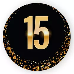 Capa Painel Redondo Decorativo Tema 15 Anos Decora... - Loja | Bibi Painéis