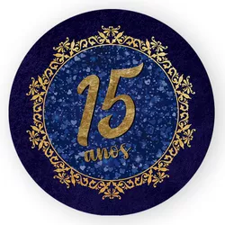 Capa Painel Redondo Decorativo Tema 15 Anos Decora... - Loja | Bibi Painéis