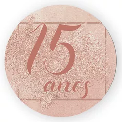 Capa Painel Redondo Decorativo Tema 15 Anos Decora... - Loja | Bibi Painéis