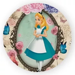 Capa Painel Redondo Decorativo Tema Alice no Pais ... - Loja | Bibi Painéis