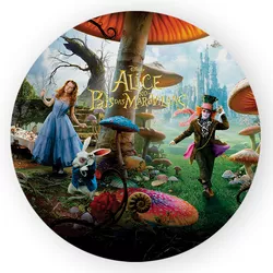 Capa Painel Redondo Decorativo Tema Alice no Pais ... - Loja | Bibi Painéis