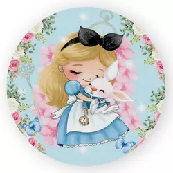 Capa Painel Redondo Decorativo Tema Alice no Pais ... - Loja | Bibi Painéis