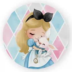 Capa Painel Redondo Decorativo Tema Alice no Pais ... - Loja | Bibi Painéis