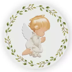 Capa Painel Redondo Decorativo Tema Anjinho Cute D... - Loja | Bibi Painéis