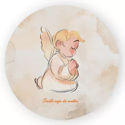 Capa Painel Redondo Decorativo Tema Anjinho Cute D... - Loja | Bibi Painéis