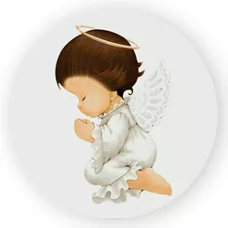 Capa Painel Redondo Decorativo Tema Anjinho Cute D... - Loja | Bibi Painéis