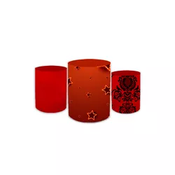 Trio Capas de Cilindros Sublimados Decorativo Tema... - Loja | Bibi Painéis