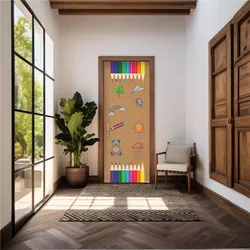 Capa De Porta Em Tecido Sublimado 2,0x0,8m C/ Elás... - Loja | Bibi Painéis